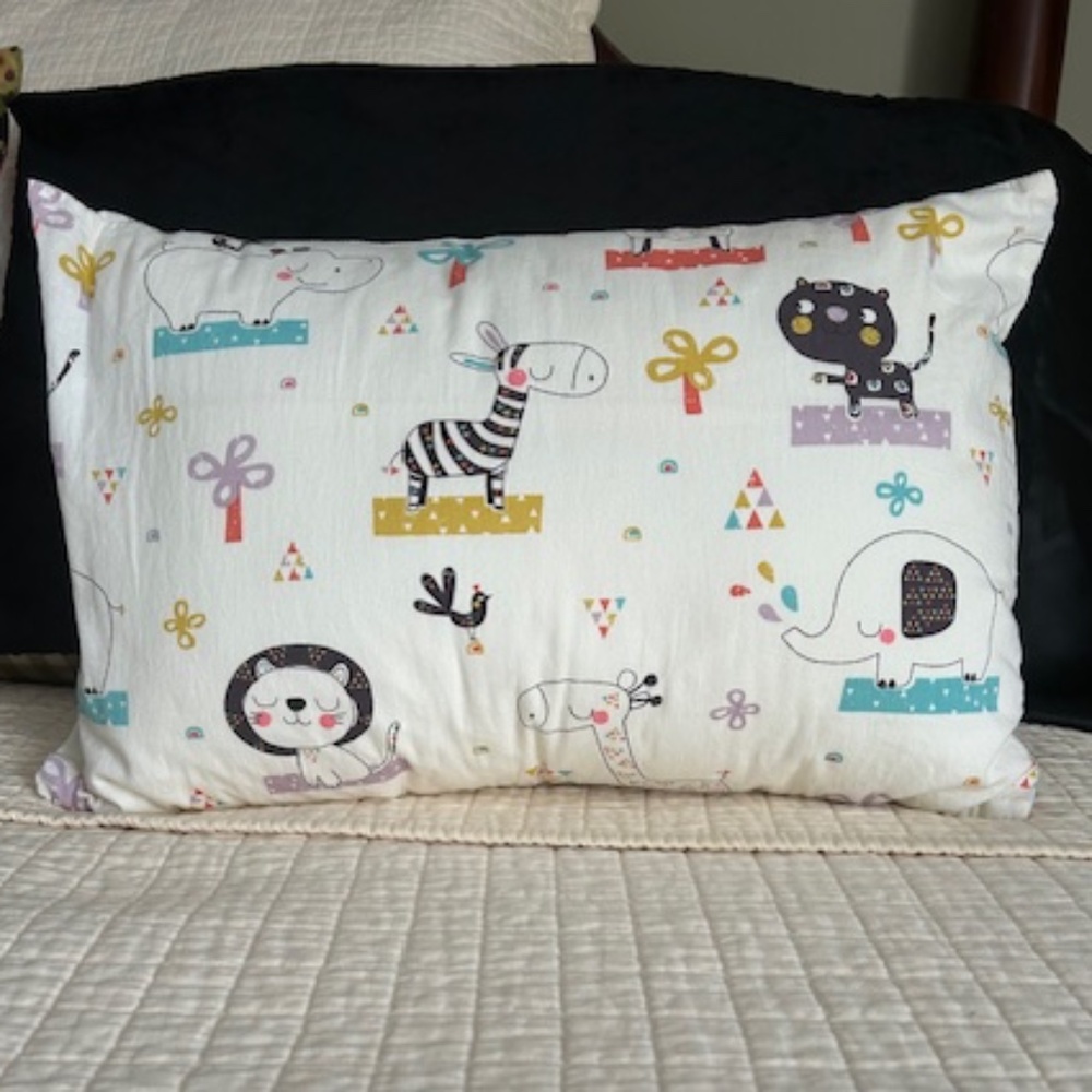 Kids small pillow with animal pillow case